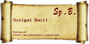 Szolgai Bazil névjegykártya